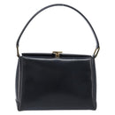 GUCCI Hand Bag Leather Black Gold 000 1448 1269 Auth 199097V-13