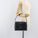 GUCCI Hand Bag Leather Black Gold 000 1448 1269 Auth 199097V-24