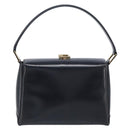 GUCCI Hand Bag Leather Black Gold 000 1448 1269 Auth 199097V-2