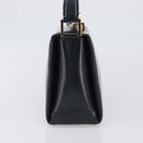 GUCCI Hand Bag Leather Black Gold 000 1448 1269 Auth 199097V-4