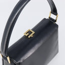 GUCCI Hand Bag Leather Black Gold 000 1448 1269 Auth 199097V-6