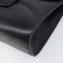GUCCI Shoulder Bag Leather Black Gold Auth 199099-9