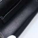 GUCCI Shoulder Bag Leather Black Gold Auth 199099-11