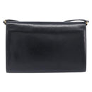 GUCCI Shoulder Bag Leather Black Gold Auth 199099-2