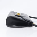 GUCCI Shoulder Bag Leather Black Gold Auth 199099-3