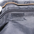 GUCCI GG Canvas Shoulder Bag Black Gold 90699 Auth 199100-16