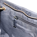 GUCCI GG Canvas Shoulder Bag Black Gold 90699 Auth 199100-20