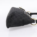 GUCCI GG Canvas Shoulder Bag Black Gold 90699 Auth 199100-5