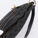 GUCCI GG Canvas Shoulder Bag Black Gold 90699 Auth 199100-6