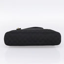 GUCCI GG Canvas Shoulder Bag Black Gold 90699 Auth 199100-9