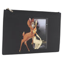 GIVENCHY Bambi Bag PVC Canvas Disney Collaboration Black Gold Auth 199101M-1
