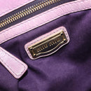 Miu Miu Matelasse Vitellolux Hand Bag Leather 2way Purple Gold Auth 199103V-21