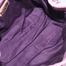 Miu Miu Matelasse Vitellolux Hand Bag Leather 2way Purple Gold Auth 199103V-22