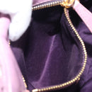Miu Miu Matelasse Vitellolux Hand Bag Leather 2way Purple Gold Auth 199103V-26