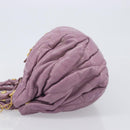Miu Miu Matelasse Vitellolux Hand Bag Leather 2way Purple Gold Auth 199103V-5