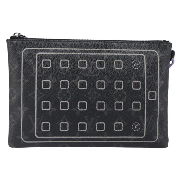 LOUIS VUITTON Monogram Eclipse Fragment iPhone Case M64449 LV Auth 199106V