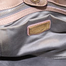 Miu Miu Hand Bag Vitellolux 2way Beige Gold Auth 199109V-19