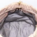 Miu Miu Hand Bag Vitellolux 2way Beige Gold Auth 199109V-20