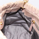 Miu Miu Hand Bag Vitellolux 2way Beige Gold Auth 199109V-21