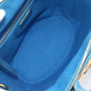 PRADA Hand Bag Rattan 2way Brown Gold Auth 199110V-20