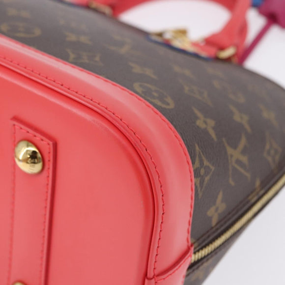 LOUIS VUITTON Monogram Totem Alma PM Hand Bag Red Flamingo LV Auth 199111SAM