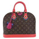 LOUIS VUITTON Monogram Totem Alma PM Hand Bag Red Flamingo LV Auth 199111SAM-13