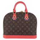 LOUIS VUITTON Monogram Totem Alma PM Hand Bag Red Flamingo LV Auth 199111SAM-2