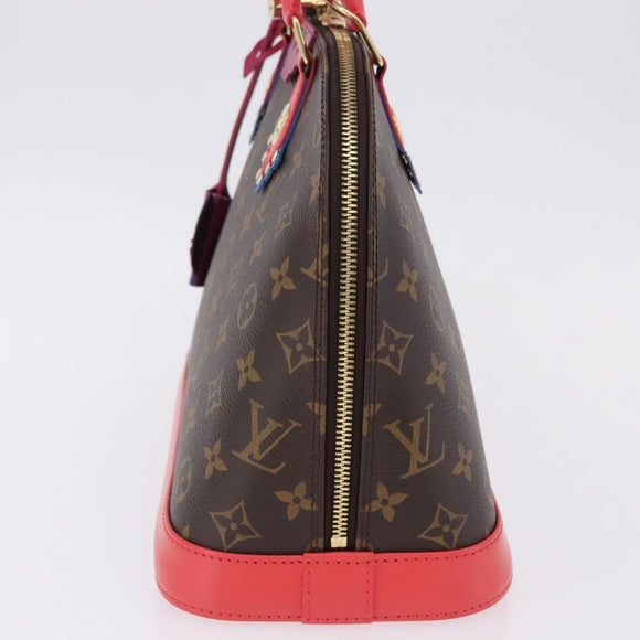 LOUIS VUITTON Monogram Totem Alma PM Hand Bag Red Flamingo LV Auth 199111SAM