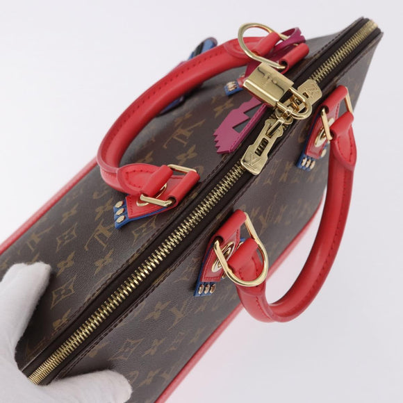 LOUIS VUITTON Monogram Totem Alma PM Hand Bag Red Flamingo LV Auth 199111SAM