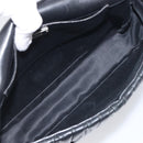 Miu Miu Matelasse Chain Shoulder Bag Leather Black Silver Auth 199113A-11