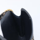 Christian Dior Trotter Canvas Chain Shoulder Bag Navy Gold Auth 199115-19