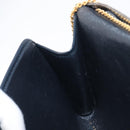 Christian Dior Trotter Canvas Chain Shoulder Bag Navy Gold Auth 199115-20