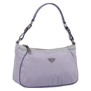 PRADA Shoulder Bag Nylon Lavende Silver Auth 199116A-1