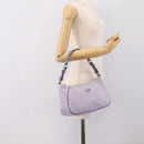 PRADA Shoulder Bag Nylon Lavende Silver Auth 199116A-23