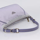 PRADA Shoulder Bag Nylon Lavende Silver Auth 199116A-7