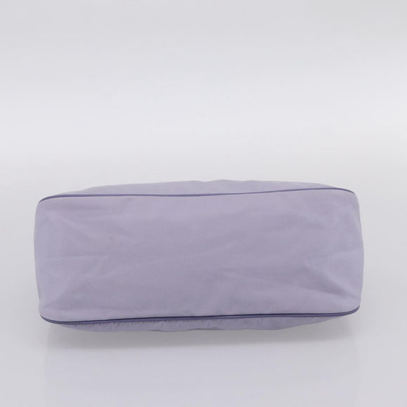 PRADA Shoulder Bag Nylon Lavende Silver Auth 199116A