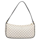 CELINE Macadam Canvas Accessory Pouch PVC Leather White Gold Auth 199119A-2