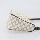 CELINE Macadam Canvas Accessory Pouch PVC Leather White Gold Auth 199119A-3