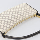 CELINE Macadam Canvas Accessory Pouch PVC Leather White Gold Auth 199119A-6