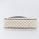 CELINE Macadam Canvas Accessory Pouch PVC Leather White Gold Auth 199119A-5