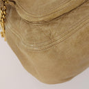 Miu Miu Shoulder Bag Leather 2way Beige Gold Auth 199120A-13