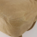 Miu Miu Shoulder Bag Leather 2way Beige Gold Auth 199120A-14