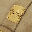 Miu Miu Shoulder Bag Leather 2way Beige Gold Auth 199120A-18
