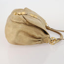 Miu Miu Shoulder Bag Leather 2way Beige Gold Auth 199120A-4