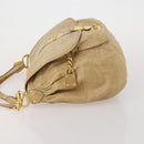 Miu Miu Shoulder Bag Leather 2way Beige Gold Auth 199120A-5