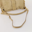 Miu Miu Shoulder Bag Leather 2way Beige Gold Auth 199120A-7