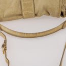 Miu Miu Shoulder Bag Leather 2way Beige Gold Auth 199120A-9