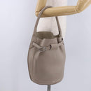 CELINE Big Bag Bucket Hand Bag Leather Gray Silver Auth 199121V-19