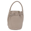 CELINE Big Bag Bucket Hand Bag Leather Gray Silver Auth 199121V-2