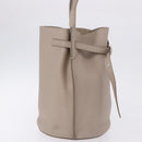 CELINE Big Bag Bucket Hand Bag Leather Gray Silver Auth 199121V-5